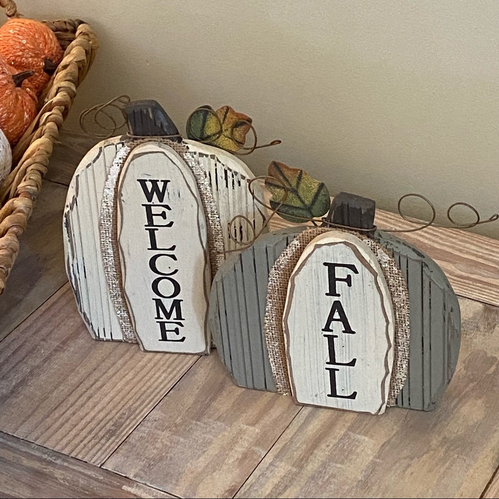 Rustic Pumpkin “Welcome Fall” Set🍂